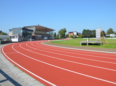 De vernieuwde atletiekpiste